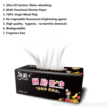 Biodegradable Kitchen Paper Disposable Paper Oil Absorption